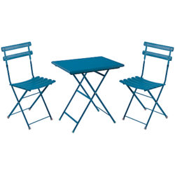 EMU Arc En Ciel Aluminium Bistro Set Blue